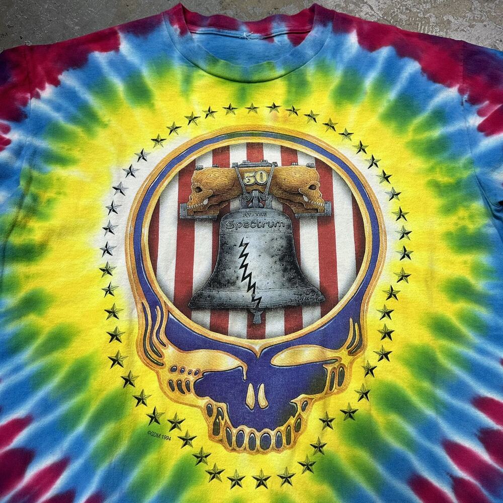 Vintage 1994 Grateful Dead At The Spectrum Band Tour Tie Dye T-Shirt Fits L/XL